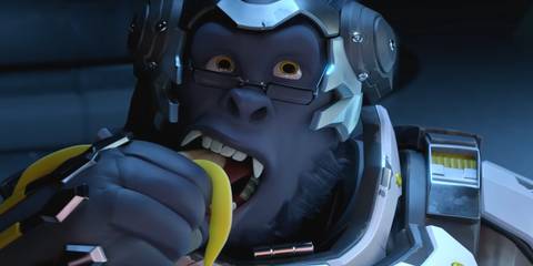 Winston eating a banana in Overwatch 2