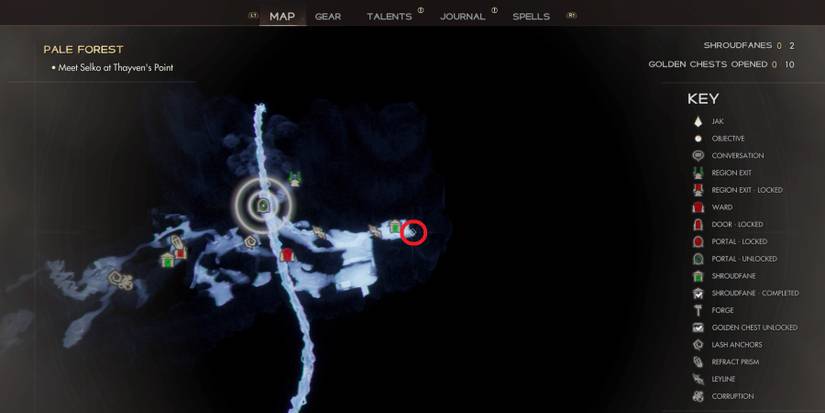 Pale Forest Golden Chest and Shroudfane locations in Immortals of Aveum