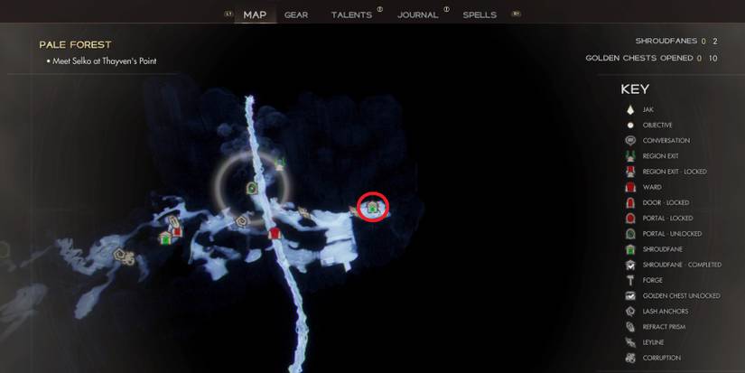Pale Forest Golden Chest and Shroudfane locations in Immortals of Aveum