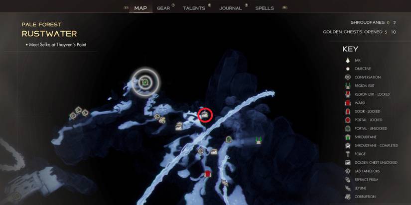 Pale Forest Golden Chest and Shroudfane locations in Immortals of Aveum