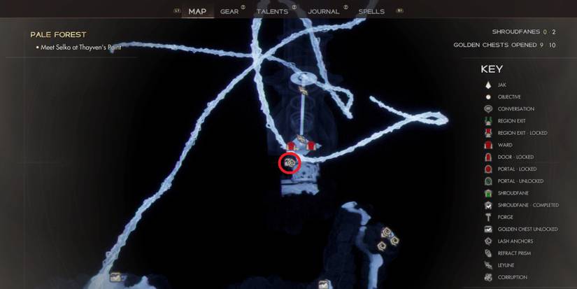 Pale Forest Golden Chest and Shroudfane locations in Immortals of Aveum