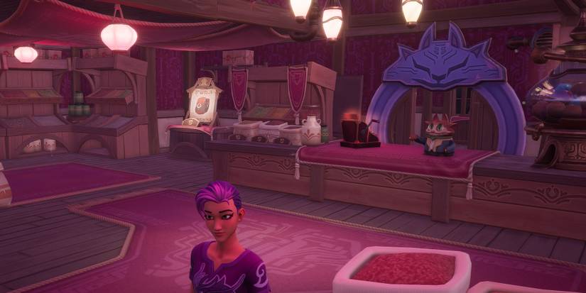 Inside Palia's General Store.