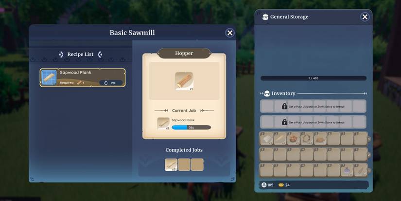Using the Sawmill Crafter in Palia.