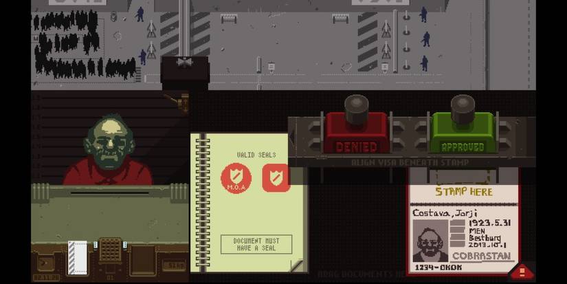 passport investigation with stamps