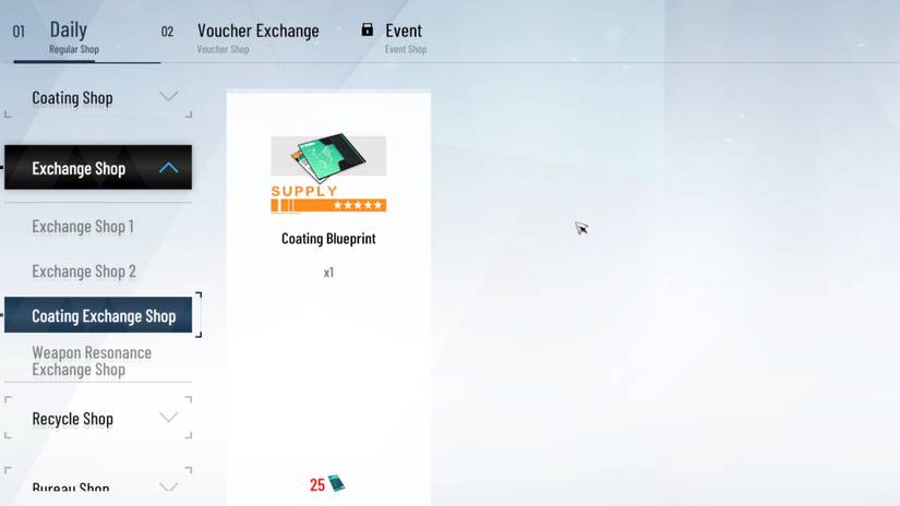 how to exchange coating sketches for coating blueprints in PGR