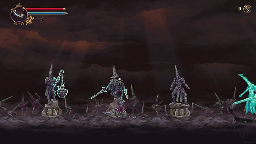 picking a weapon in blasphemous 2