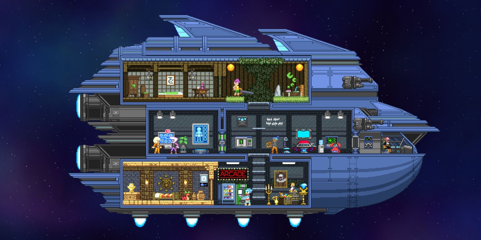 Starbound's simple art style allows for frequent, substantial updates.