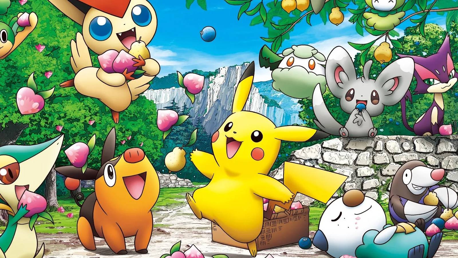 A group of happy Pokémon 