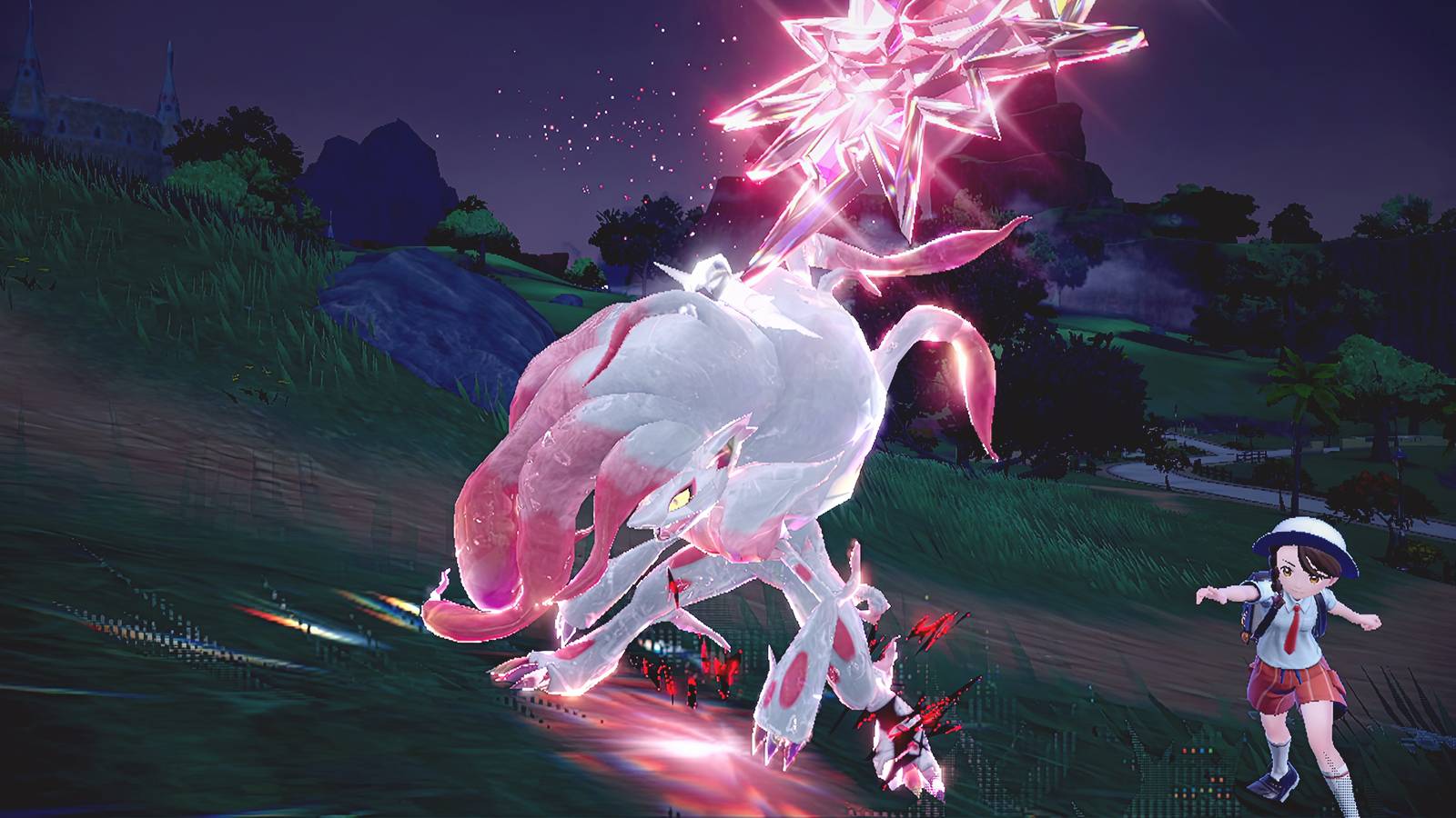 Pokemon Scarlet and Violet Hidden Treasure of Area Zero promo battle screenshot