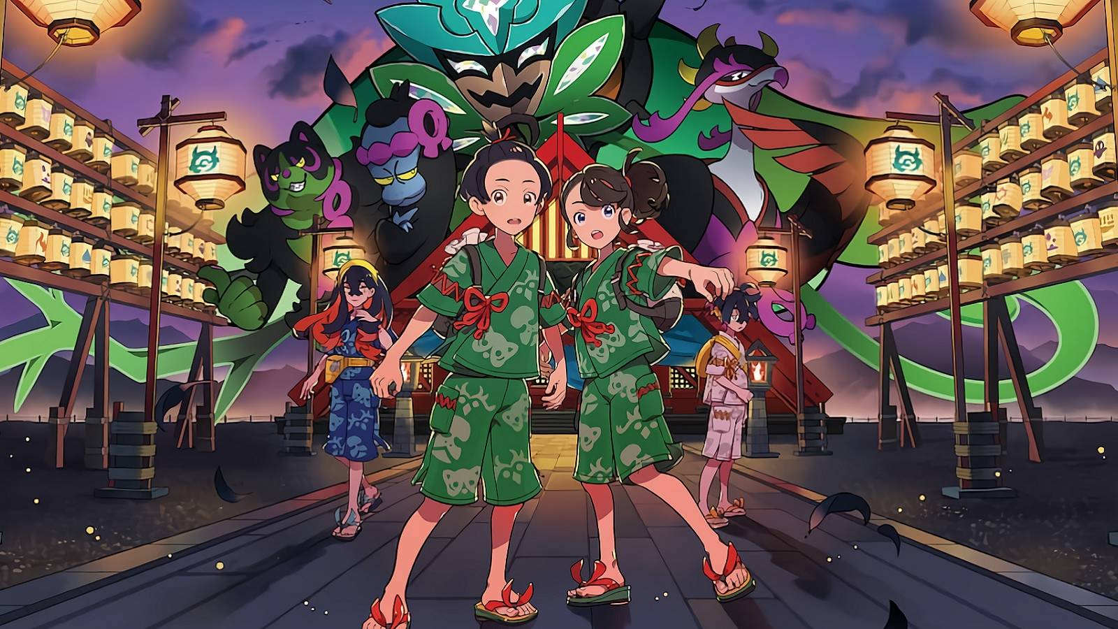 pokemon scarlet and violet teal mask key art