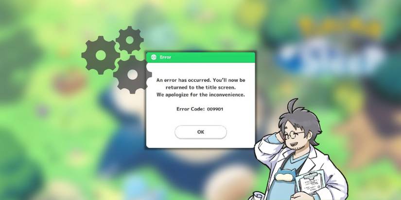image showing an instance of the error code 009901 in pokemon sleep.