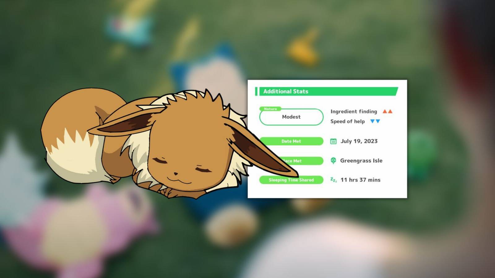 pokemon sleep nature guide eevee