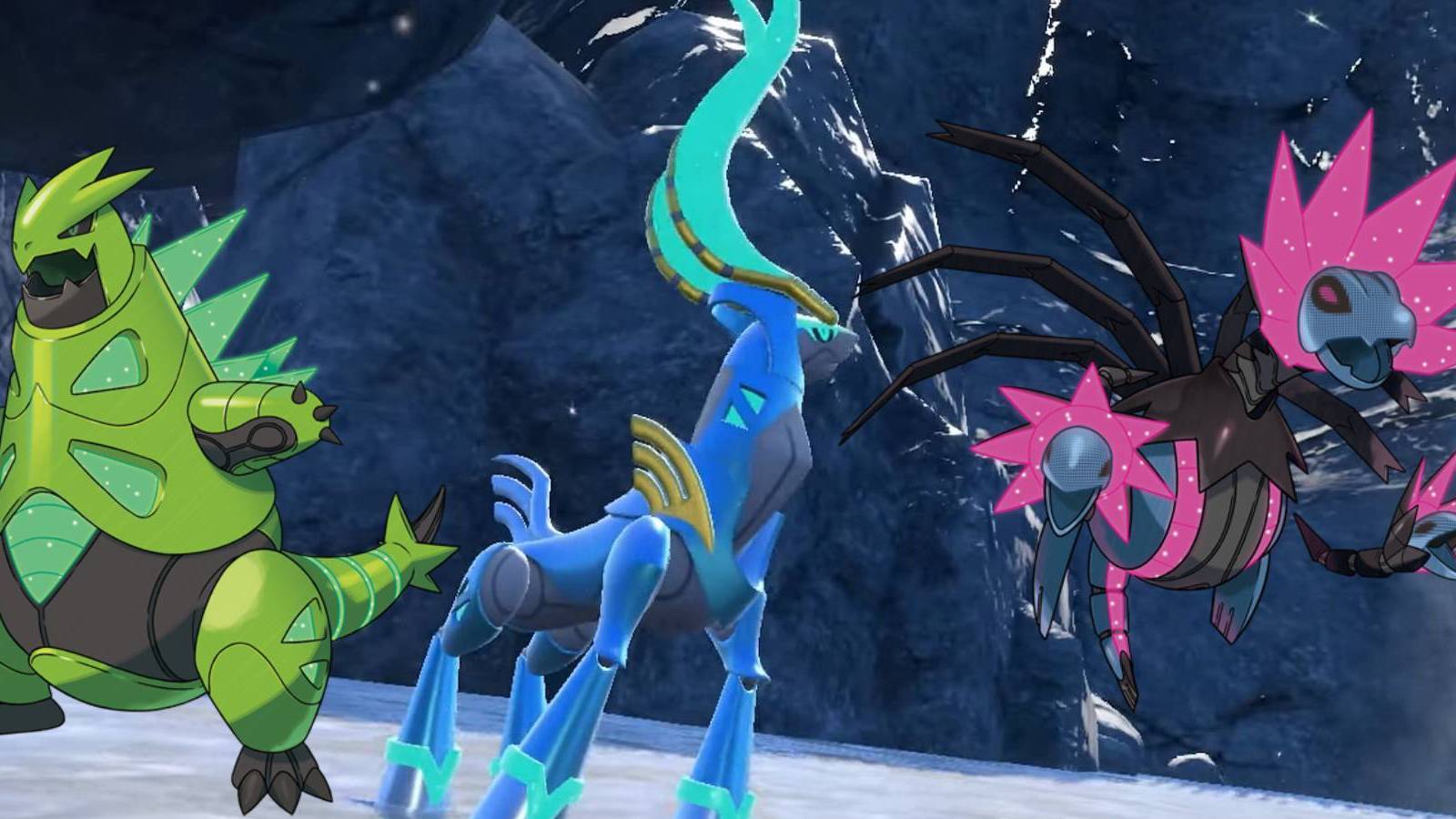 Iron Thorns, Iron Crown, and Iron Jugulis from Pokemon Violet