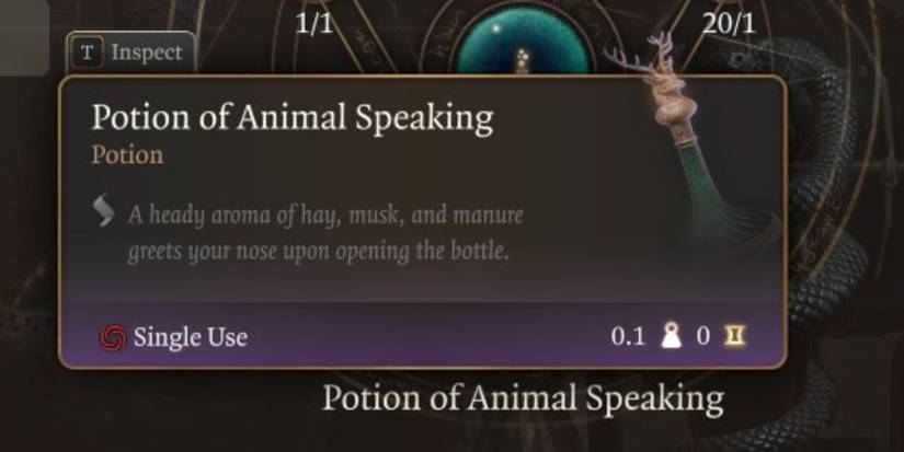 A Potion of Animal Speaking in Baldur's Gate 3