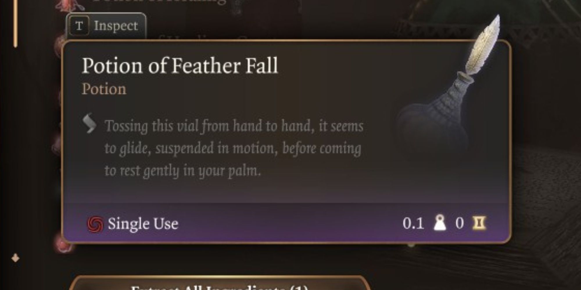 A Potion of Feather Fall in Baldur's Gate 3