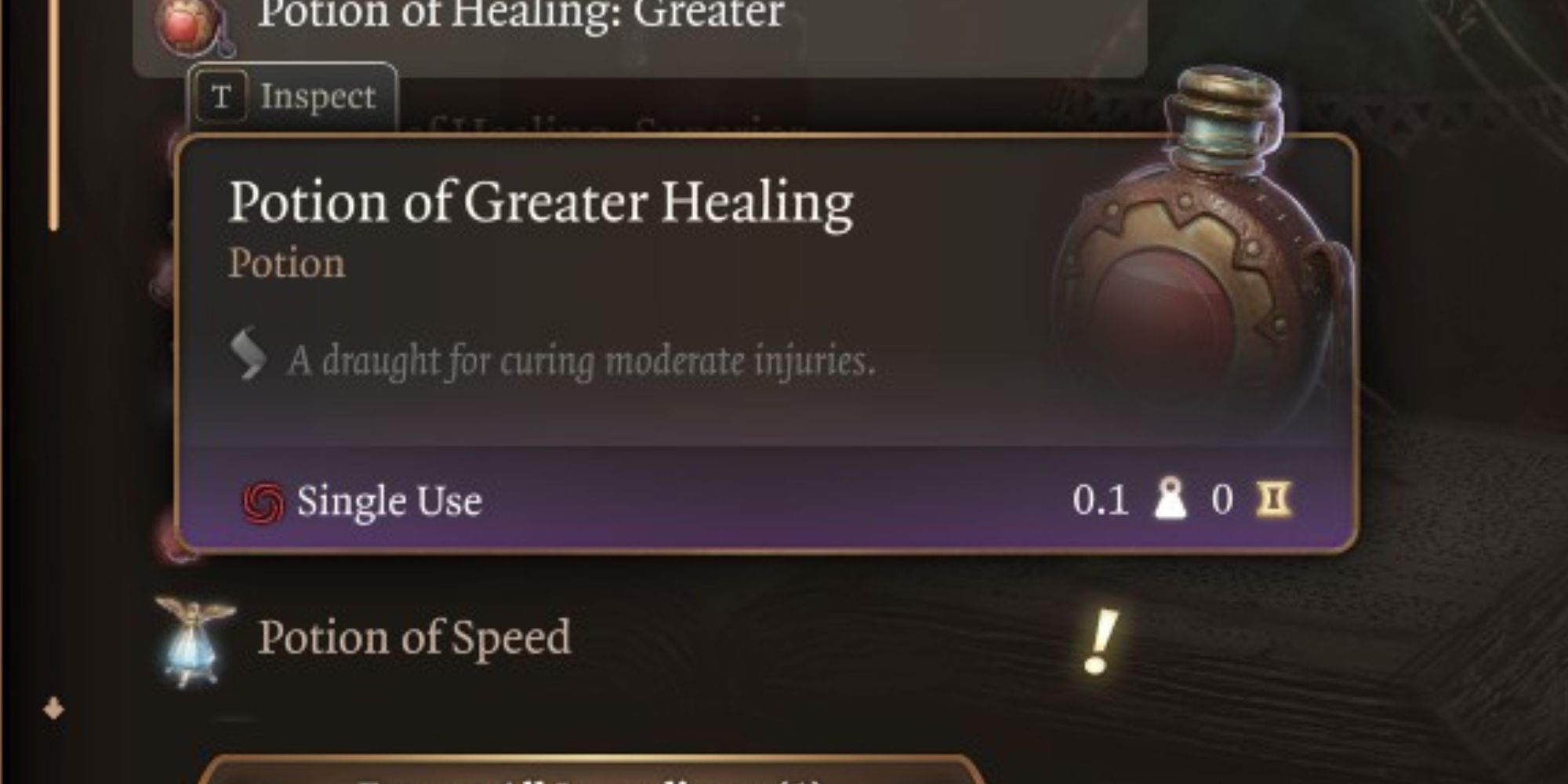 A Potion of Greater Healing in Baldur's Gate 3