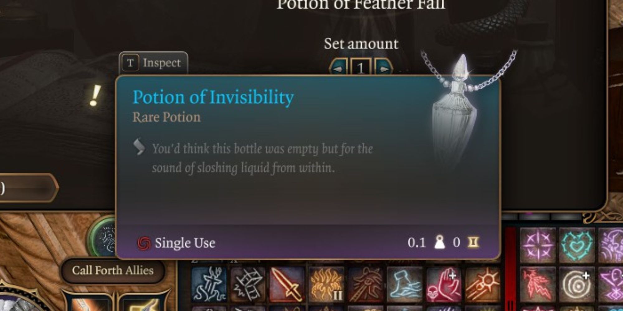 Potion of Invisibility in Baldur's Gate 3
