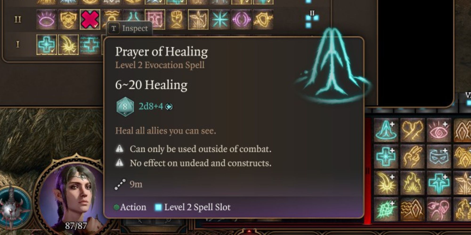 Prayer of Healing spell in Baldur's Gate 3