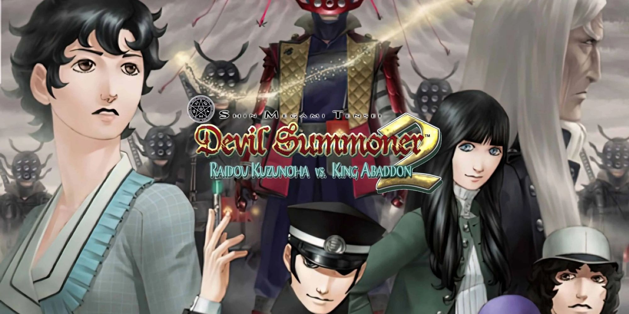 Promo art featuring characters in Devil Summoner 2 Raidou Kuzunoha Vs King Abaddon
