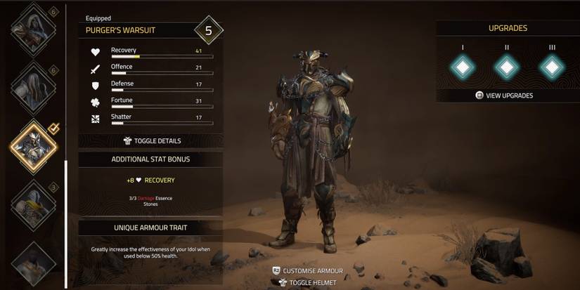 The Purger's Warsuit armor set from Atlas Fallen