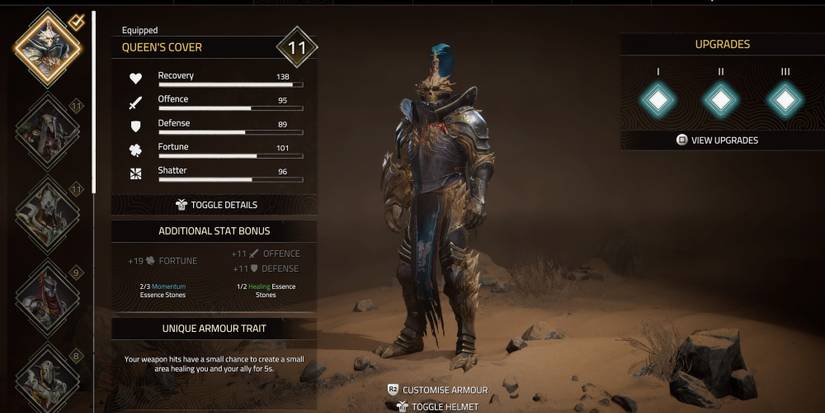 The Queen's Cover armor set from Atlas Fallen