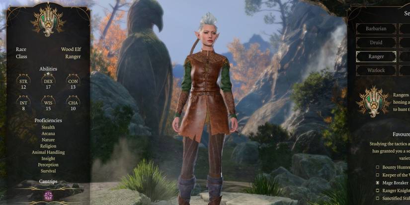 A Wood Elf Ranger in Baldur's Gate 3
