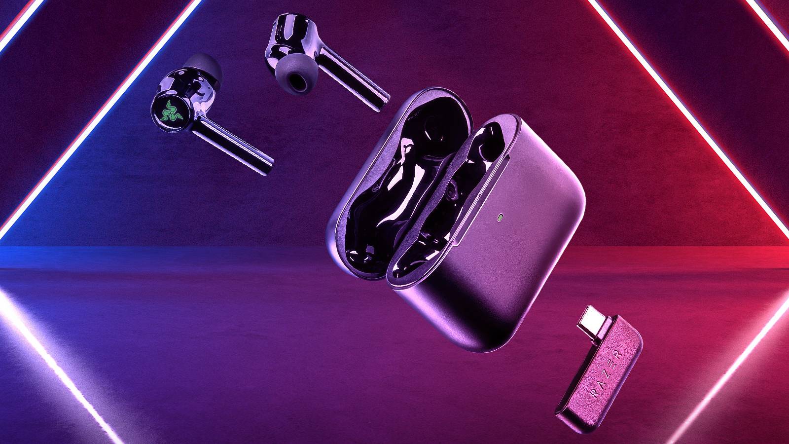 razer hammerhead pro hyperspeed earbuds and dongle