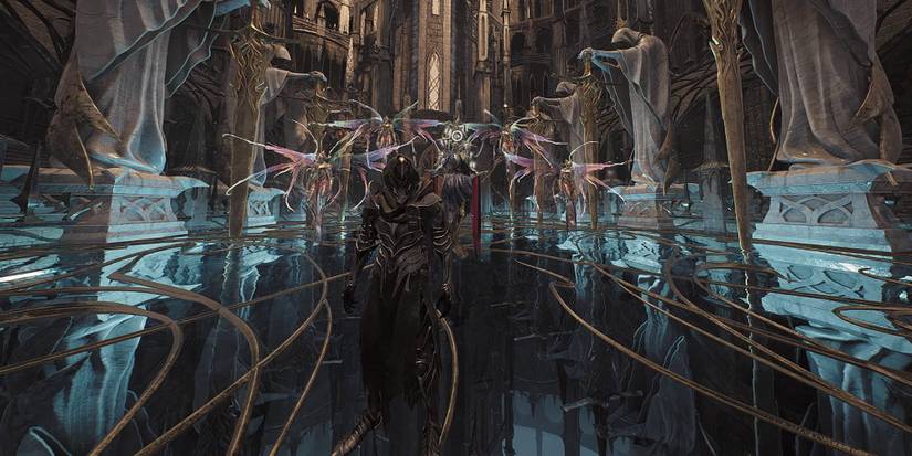 Remnant 2 - Wearing The Fae Royal Armor In Front Of Faelin