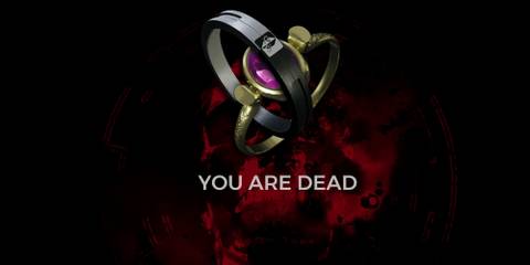 Remnant 2 - You Are Dead Screen With Bisected Ring And Admirals Ring Overlaid On Top