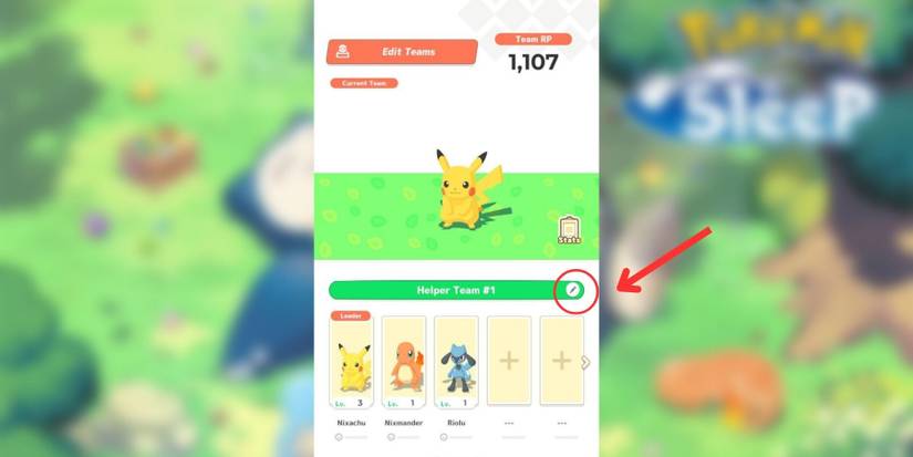 image showing how to rename pokemon helper team in pokemon sleep.