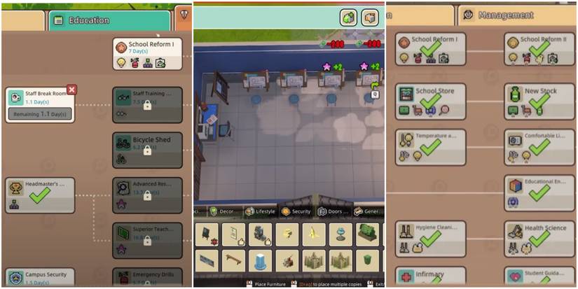 Research Rooms and Completed Courses in Let's School