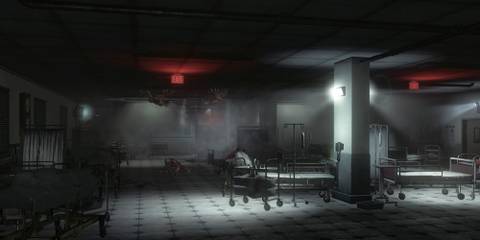 Screenshot of the abandoned and eerie hospital.