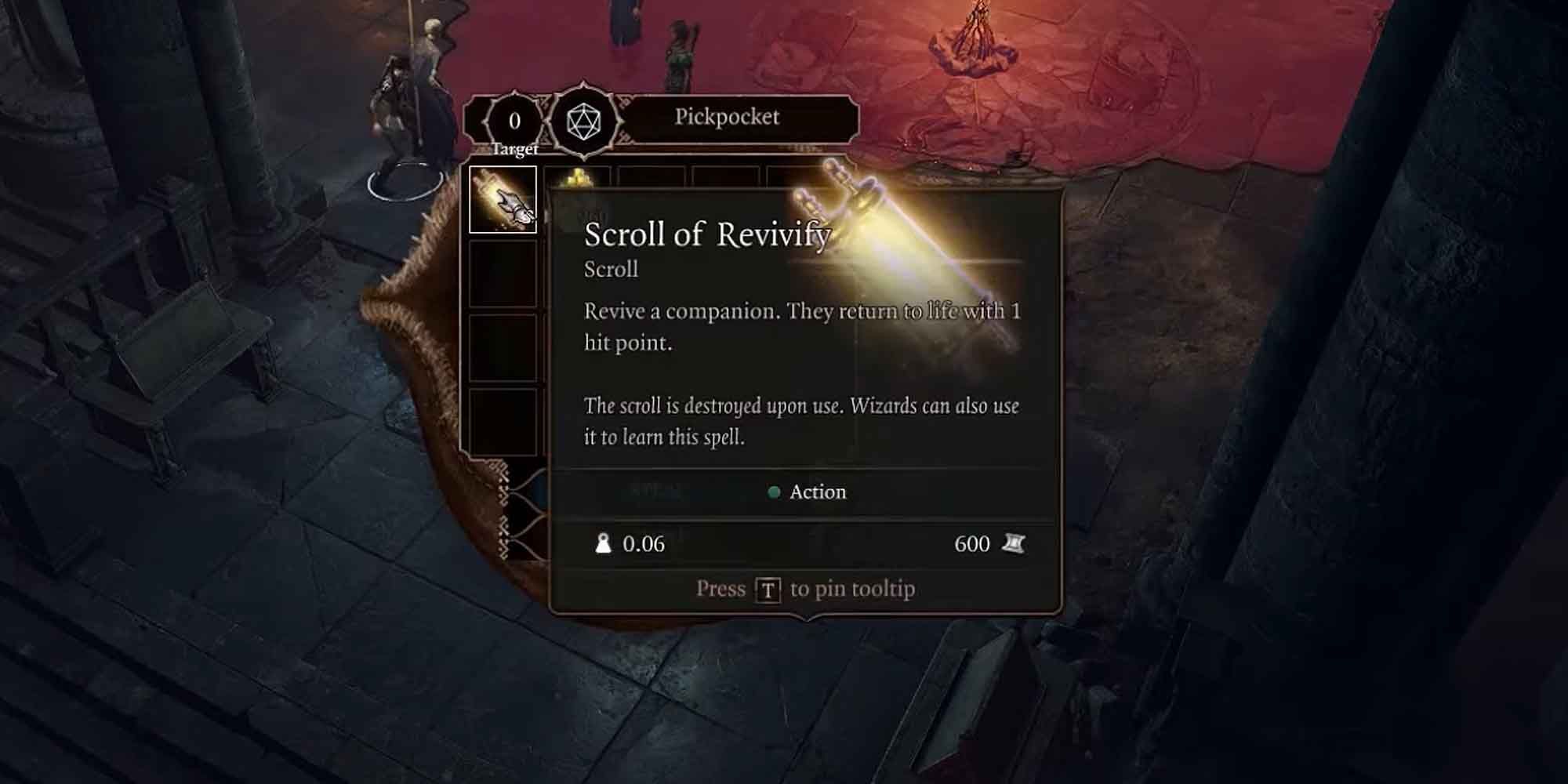 Stealing a scroll of Revivify in Baldur's Gate 3