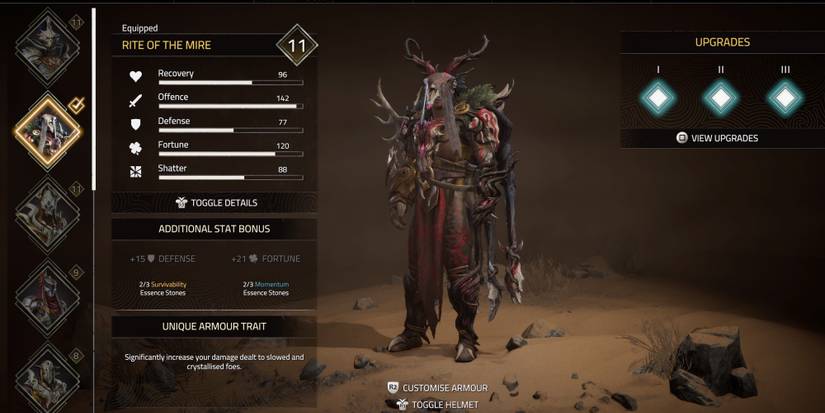 The Rite of the Mire armor set from Atlas Fallen