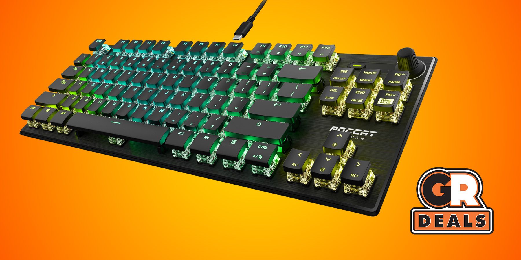 ROCCAT Vulcan TKL Mechanical PC Tactile Gaming Keyboard, Compact, Tenkeyless