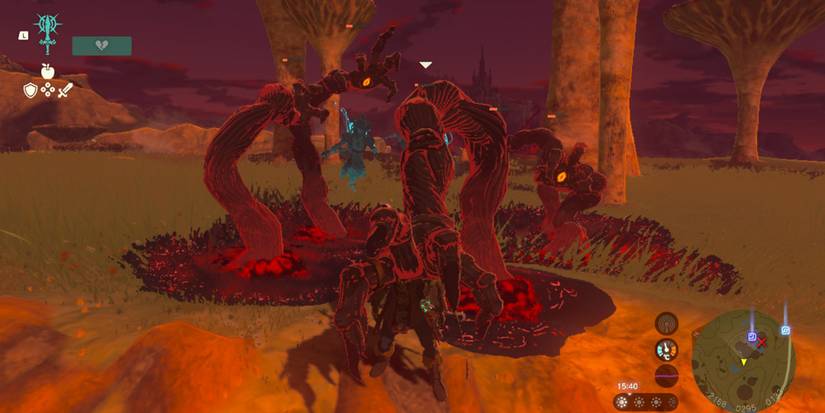 Hoard of Gloom Hands surrounding Link