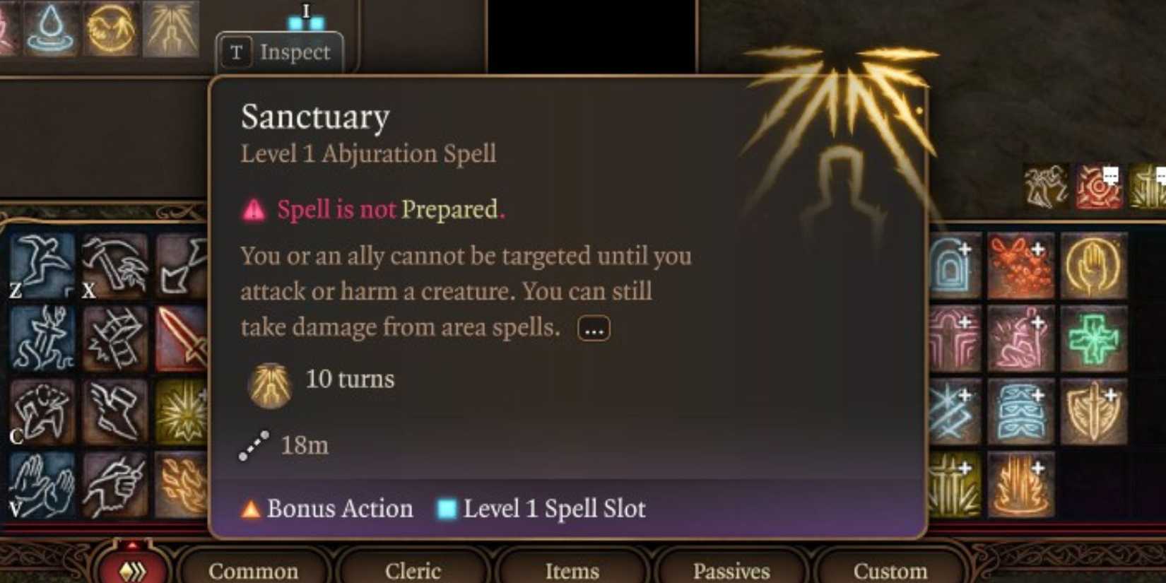 Sanctuary spell in Baldur's Gate 3