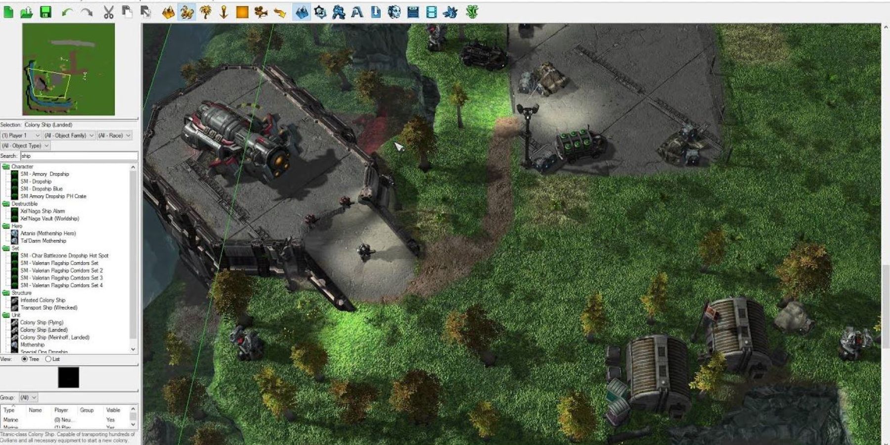 A player using the Starcraft 2 Map Editor