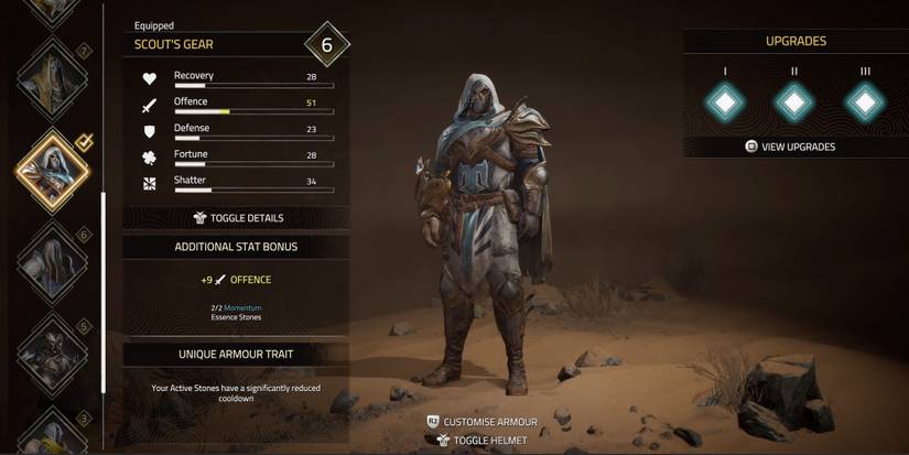 The Scout's Gear armor set from Atlas Fallen