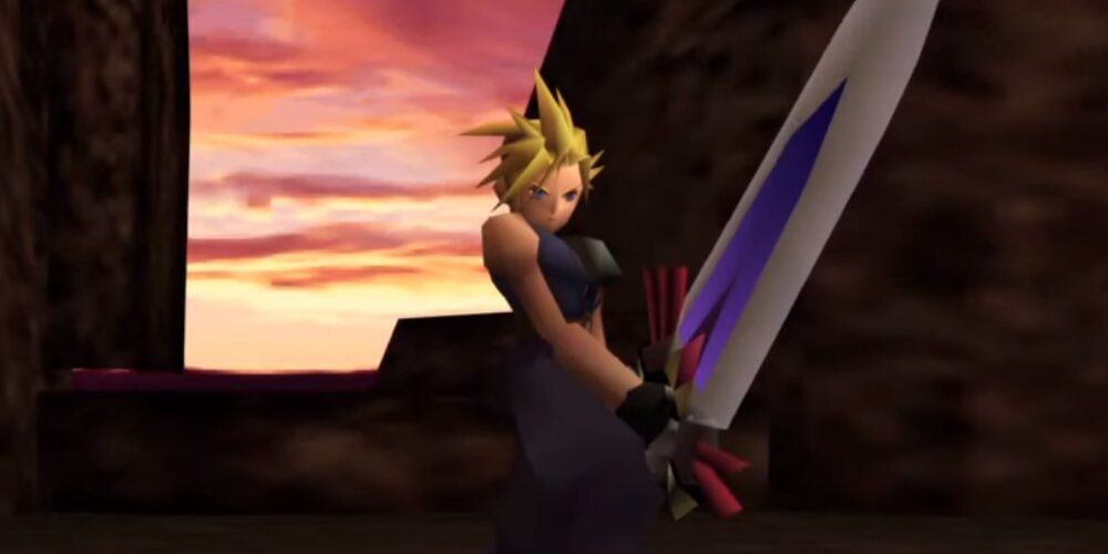 Cloud Holding His Ultima Sword