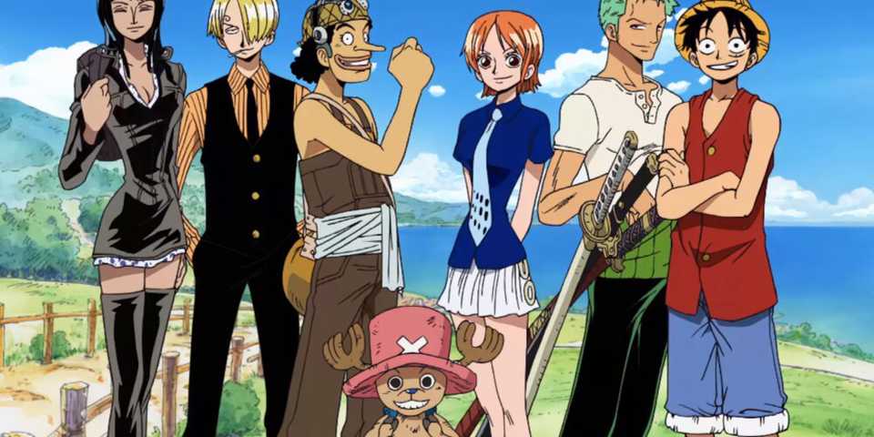 Pre-timeskip Straw Hat Crew Standing Together