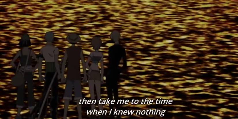 The Strawhats Looking Out At The Ocean