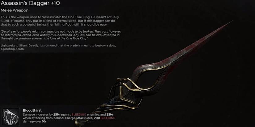 Assassin's Dagger Statistics