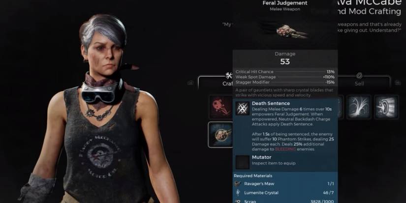 Feral Judgement Weapon Being Sold By Merchant