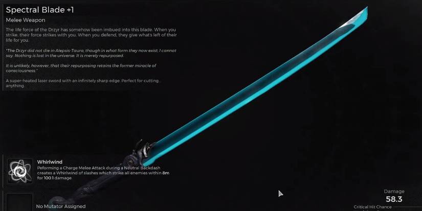 Spectral Blade Description 