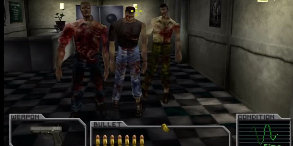 Multiple Zombies Walking Towards The Player