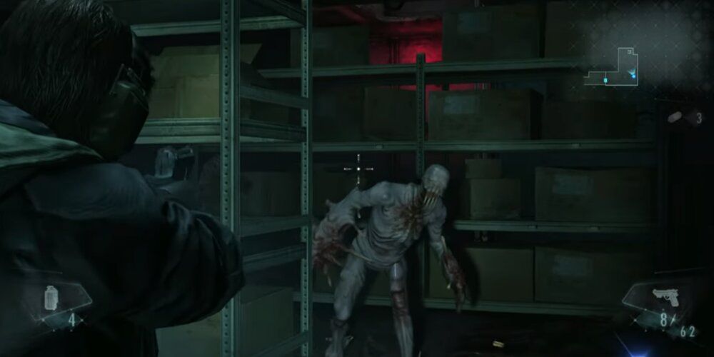 Chris Shooting A Monster In Resident Evil Revelations