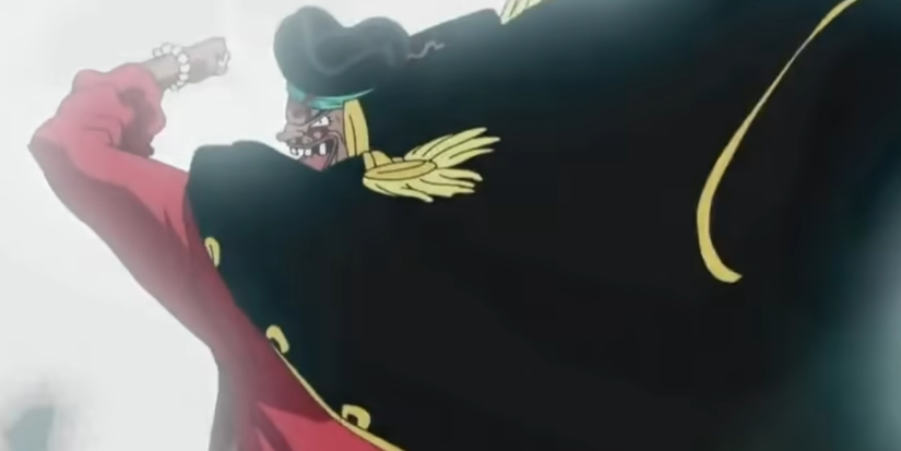 Blackbeard uses Gura Gura no Mi