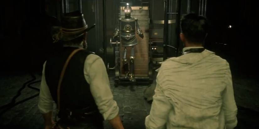 Arthur And Marko Watching The Robot Walk A Few Steps