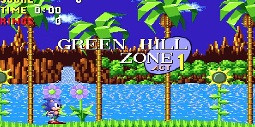 Sonic esperando al comienzo de Green Hill Zone